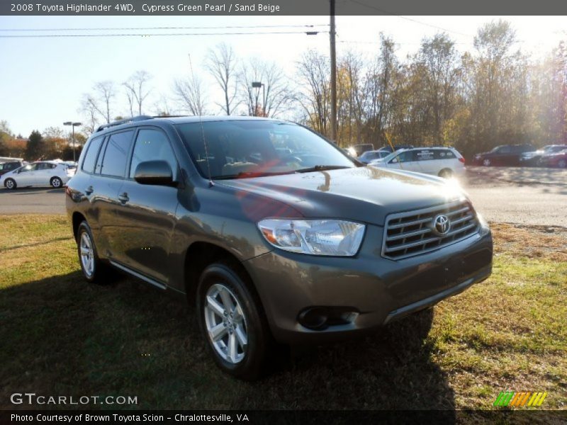 Cypress Green Pearl / Sand Beige 2008 Toyota Highlander 4WD