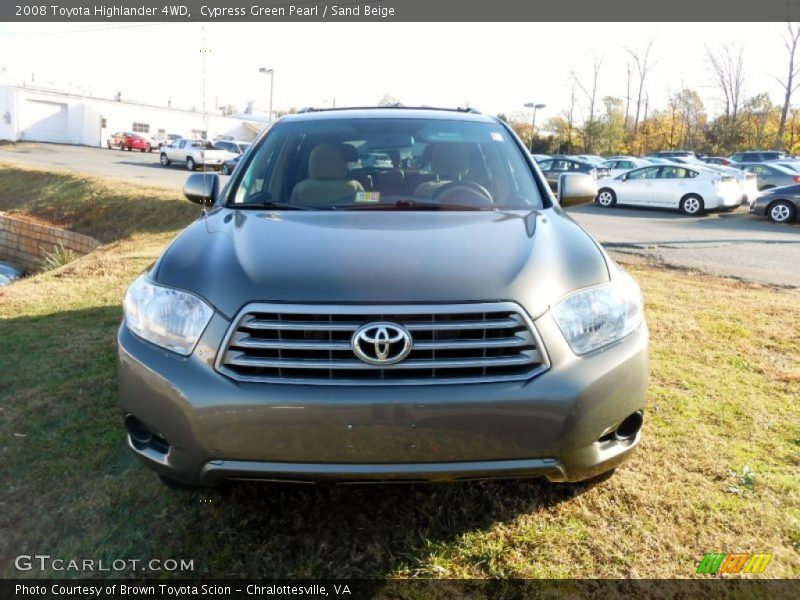 Cypress Green Pearl / Sand Beige 2008 Toyota Highlander 4WD