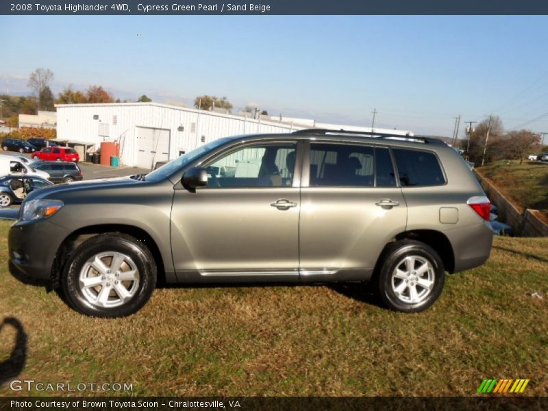 Cypress Green Pearl / Sand Beige 2008 Toyota Highlander 4WD