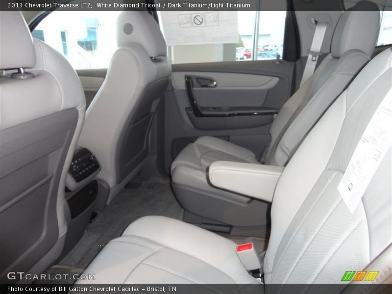 White Diamond Tricoat / Dark Titanium/Light Titanium 2013 Chevrolet Traverse LTZ