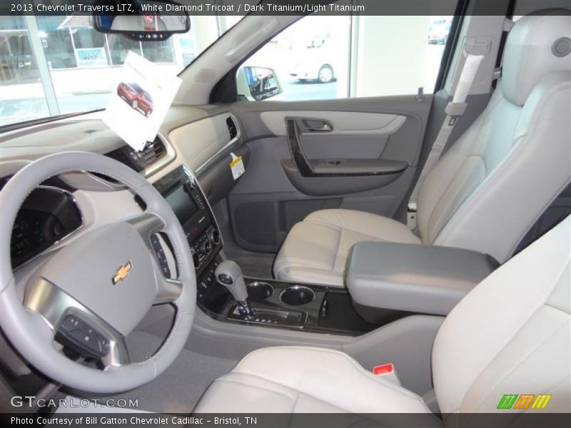 White Diamond Tricoat / Dark Titanium/Light Titanium 2013 Chevrolet Traverse LTZ