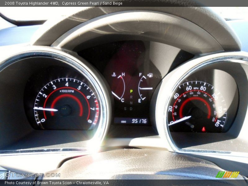 Cypress Green Pearl / Sand Beige 2008 Toyota Highlander 4WD