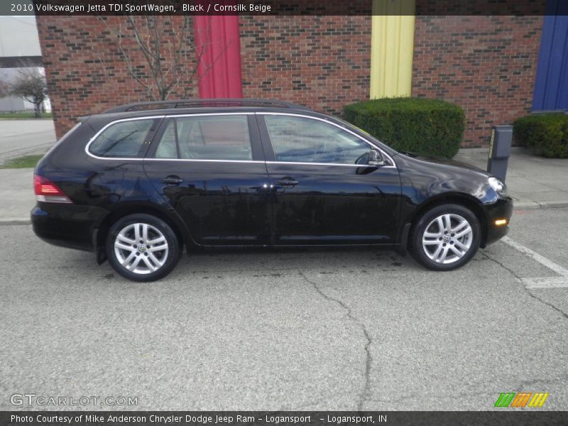 Black / Cornsilk Beige 2010 Volkswagen Jetta TDI SportWagen
