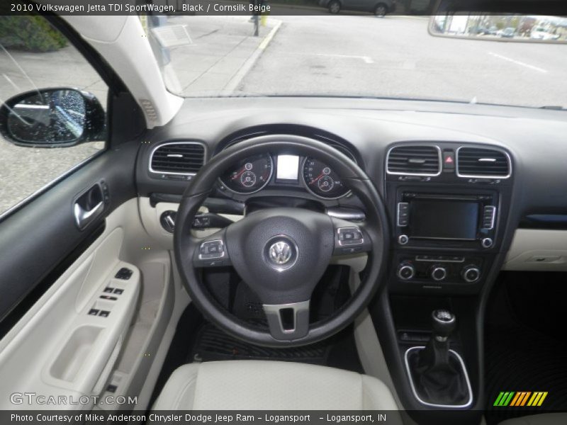 Black / Cornsilk Beige 2010 Volkswagen Jetta TDI SportWagen