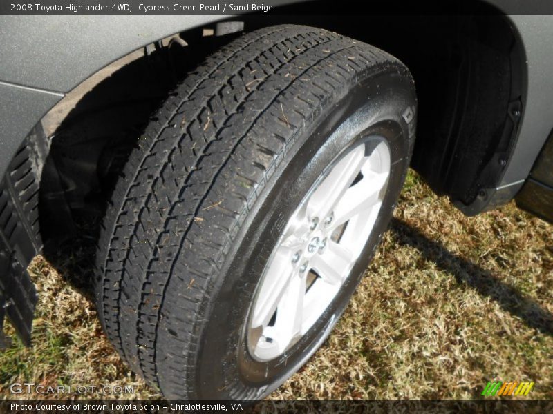 Cypress Green Pearl / Sand Beige 2008 Toyota Highlander 4WD