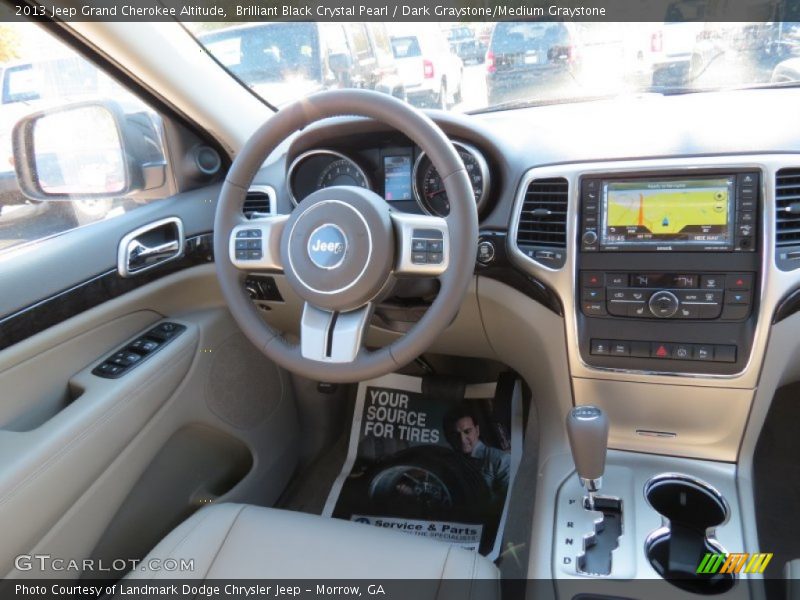 Brilliant Black Crystal Pearl / Dark Graystone/Medium Graystone 2013 Jeep Grand Cherokee Altitude