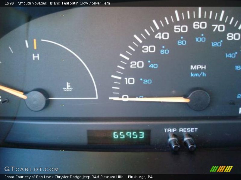 Island Teal Satin Glow / Silver Fern 1999 Plymouth Voyager