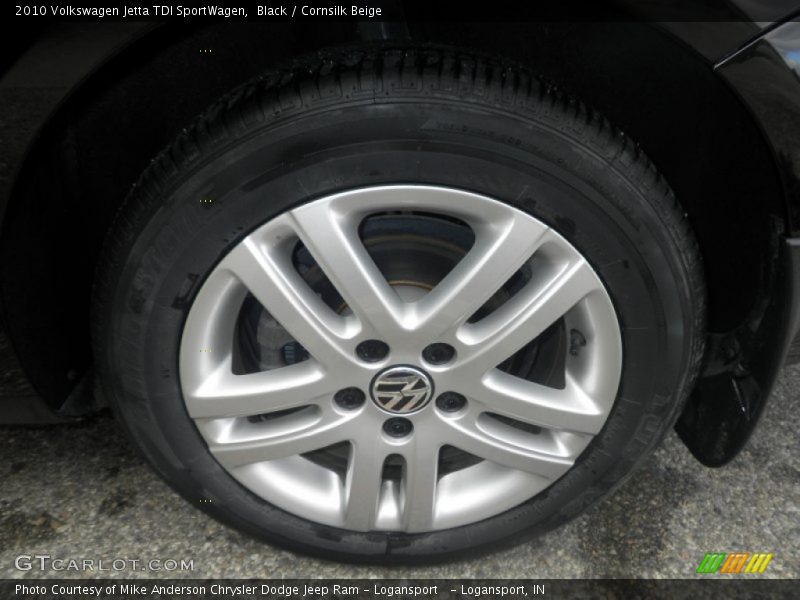 Black / Cornsilk Beige 2010 Volkswagen Jetta TDI SportWagen