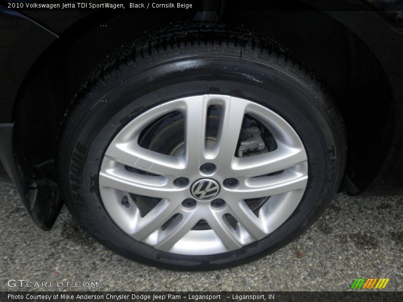 Black / Cornsilk Beige 2010 Volkswagen Jetta TDI SportWagen
