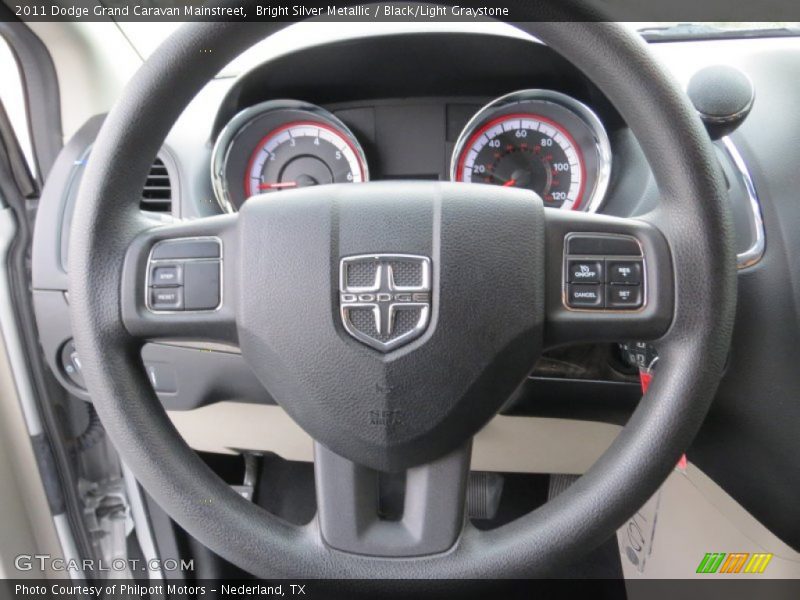 Bright Silver Metallic / Black/Light Graystone 2011 Dodge Grand Caravan Mainstreet