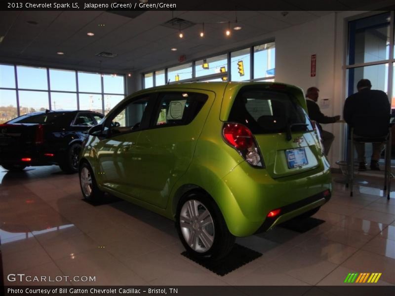 Jalapeno (Green) / Green/Green 2013 Chevrolet Spark LS