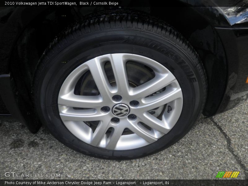 Black / Cornsilk Beige 2010 Volkswagen Jetta TDI SportWagen