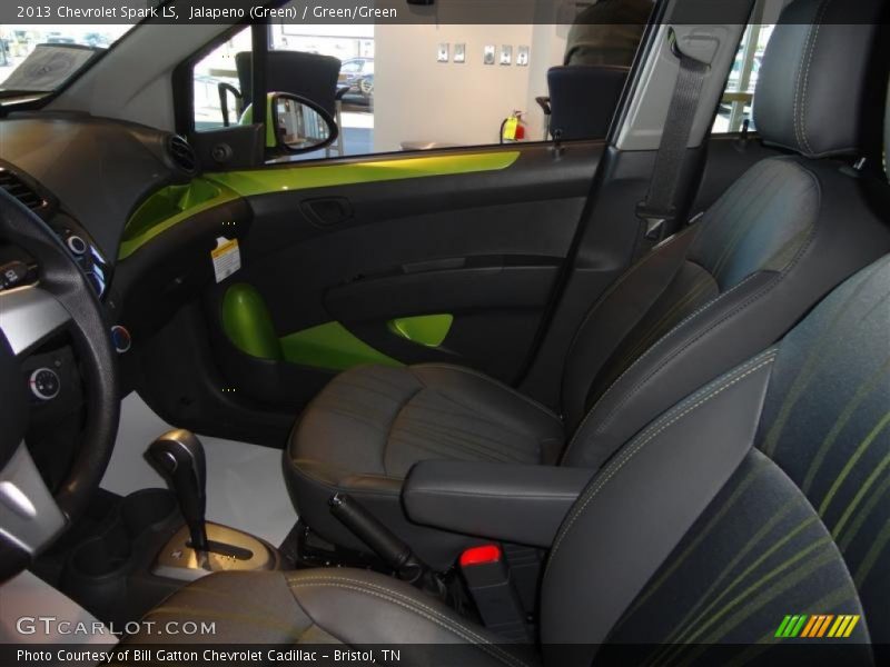 Jalapeno (Green) / Green/Green 2013 Chevrolet Spark LS