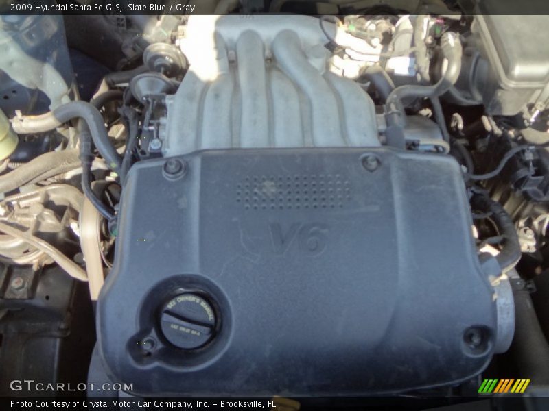 Slate Blue / Gray 2009 Hyundai Santa Fe GLS