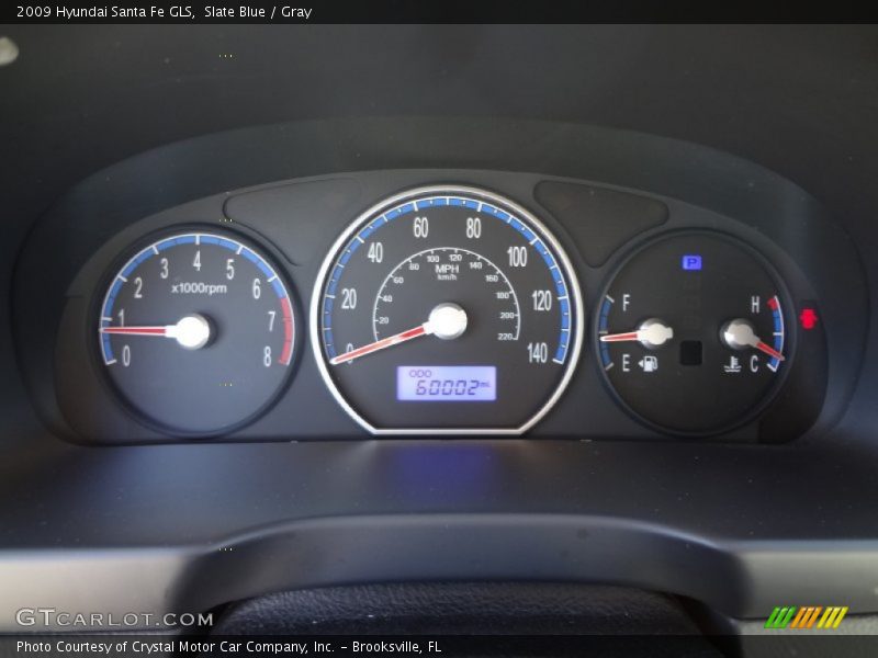 Slate Blue / Gray 2009 Hyundai Santa Fe GLS