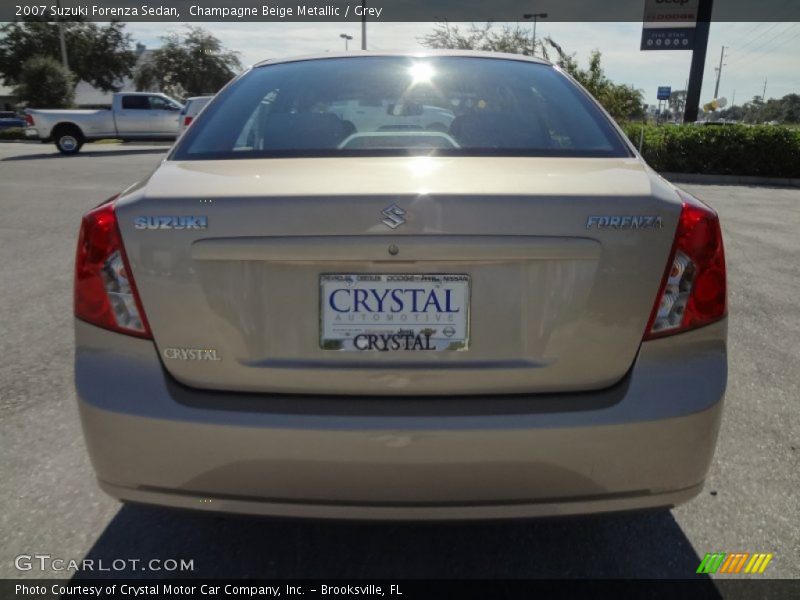 Champagne Beige Metallic / Grey 2007 Suzuki Forenza Sedan