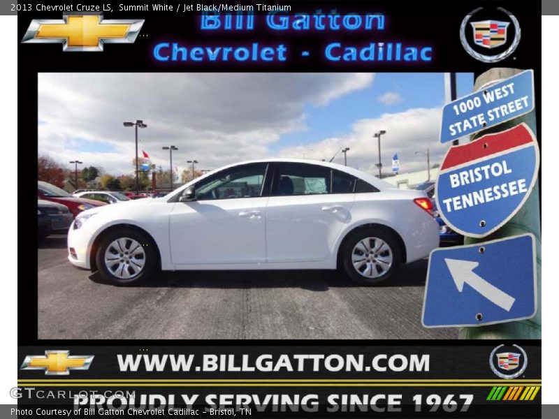 Summit White / Jet Black/Medium Titanium 2013 Chevrolet Cruze LS