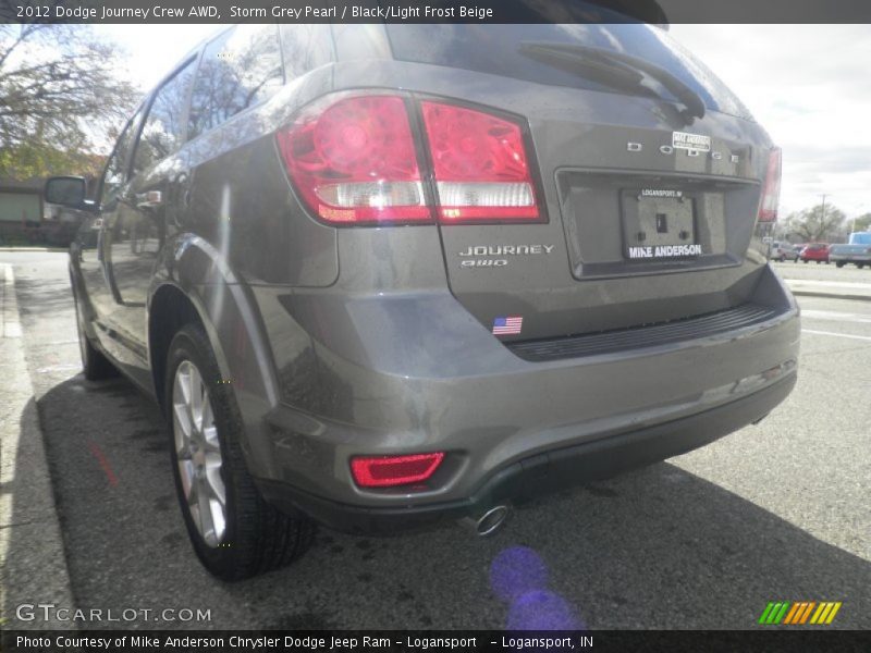 Storm Grey Pearl / Black/Light Frost Beige 2012 Dodge Journey Crew AWD