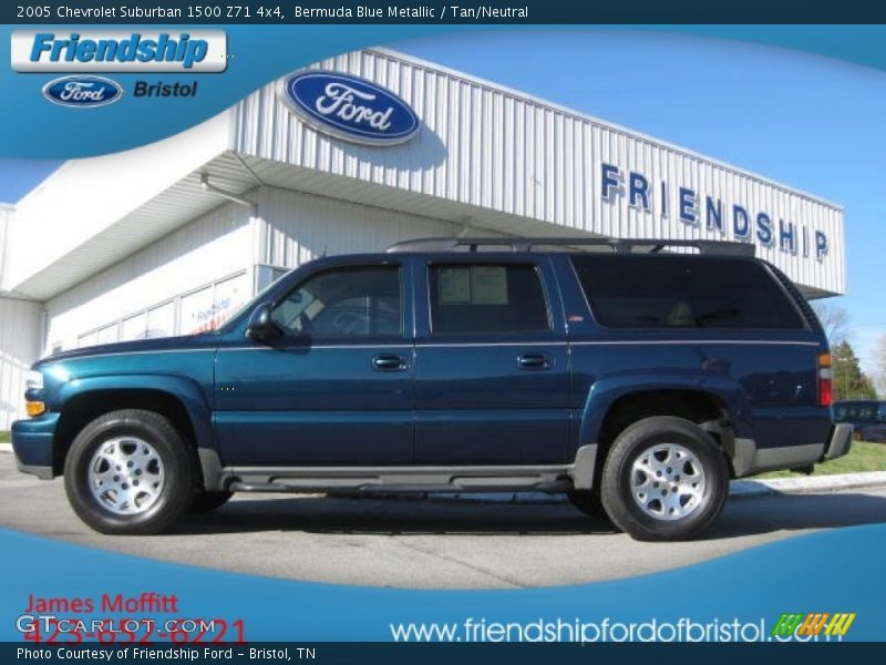 Bermuda Blue Metallic / Tan/Neutral 2005 Chevrolet Suburban 1500 Z71 4x4