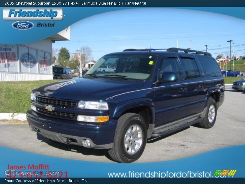 Bermuda Blue Metallic / Tan/Neutral 2005 Chevrolet Suburban 1500 Z71 4x4