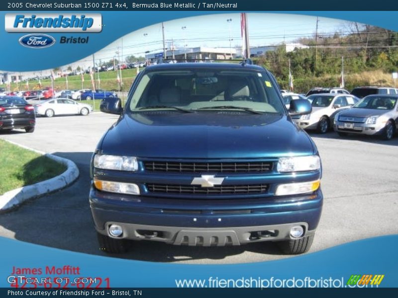 Bermuda Blue Metallic / Tan/Neutral 2005 Chevrolet Suburban 1500 Z71 4x4