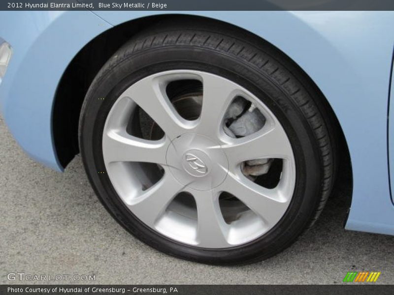 Blue Sky Metallic / Beige 2012 Hyundai Elantra Limited