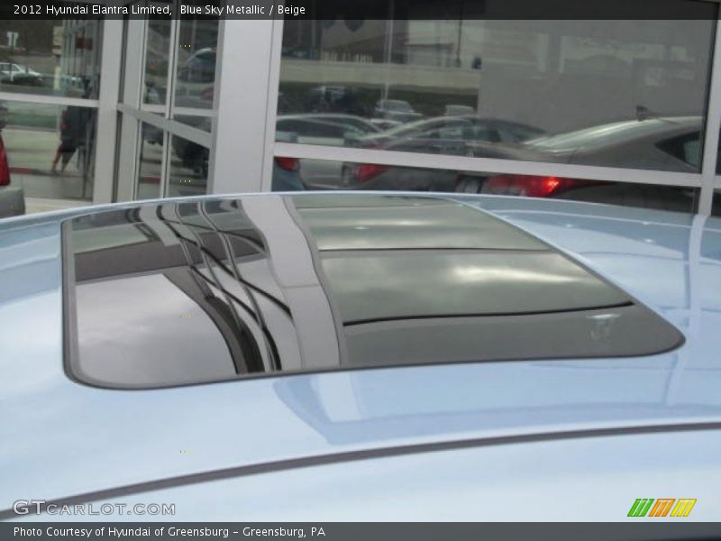 Blue Sky Metallic / Beige 2012 Hyundai Elantra Limited