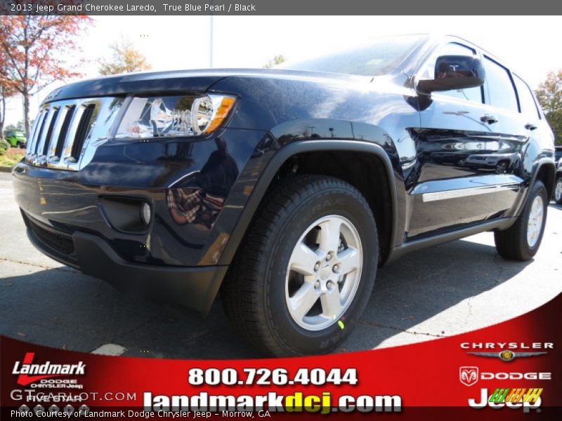 True Blue Pearl / Black 2013 Jeep Grand Cherokee Laredo