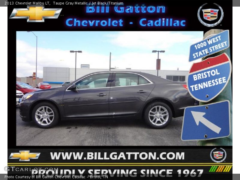 Taupe Gray Metallic / Jet Black/Titanium 2013 Chevrolet Malibu LT