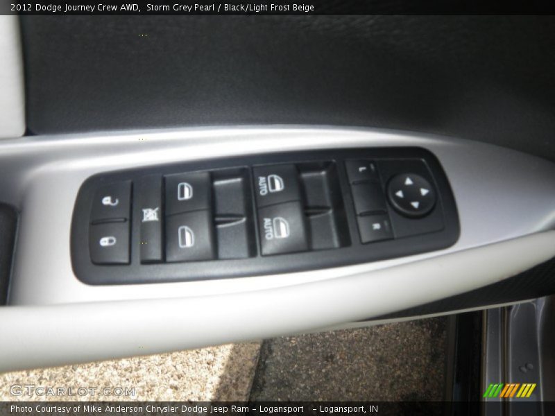 Storm Grey Pearl / Black/Light Frost Beige 2012 Dodge Journey Crew AWD