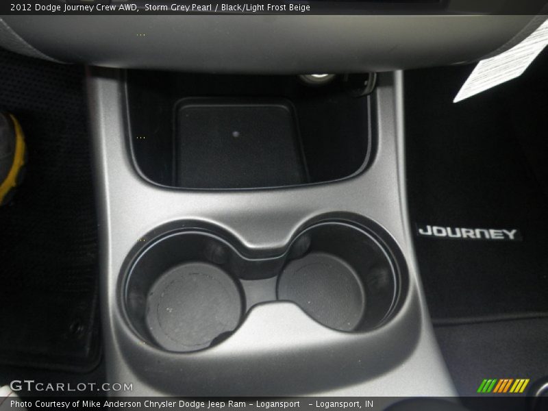 Storm Grey Pearl / Black/Light Frost Beige 2012 Dodge Journey Crew AWD