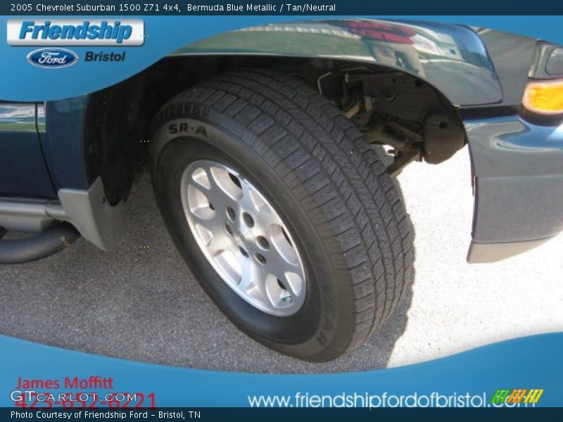 Bermuda Blue Metallic / Tan/Neutral 2005 Chevrolet Suburban 1500 Z71 4x4