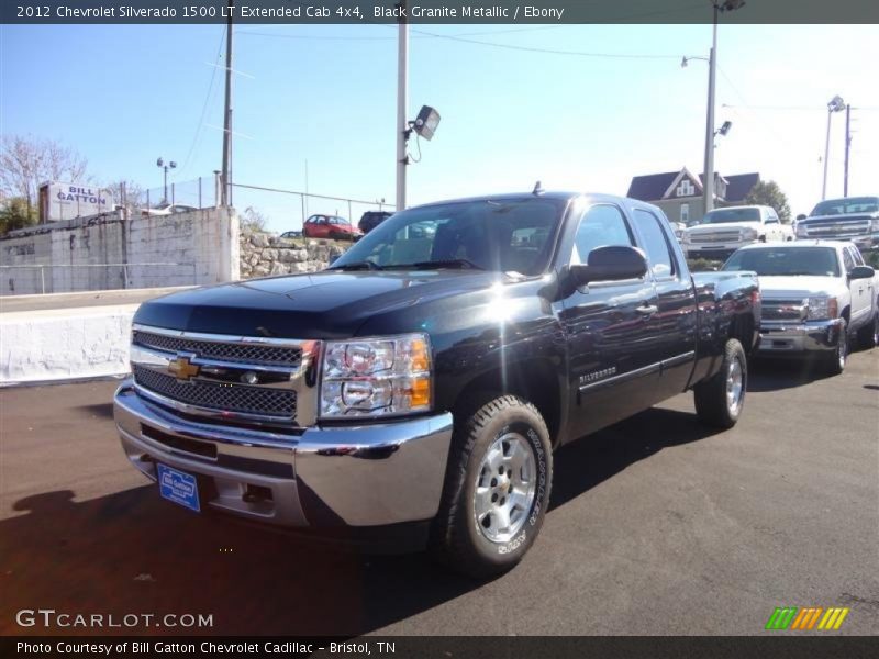 Black Granite Metallic / Ebony 2012 Chevrolet Silverado 1500 LT Extended Cab 4x4