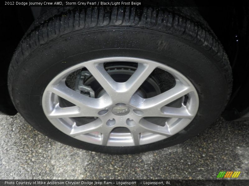 Storm Grey Pearl / Black/Light Frost Beige 2012 Dodge Journey Crew AWD