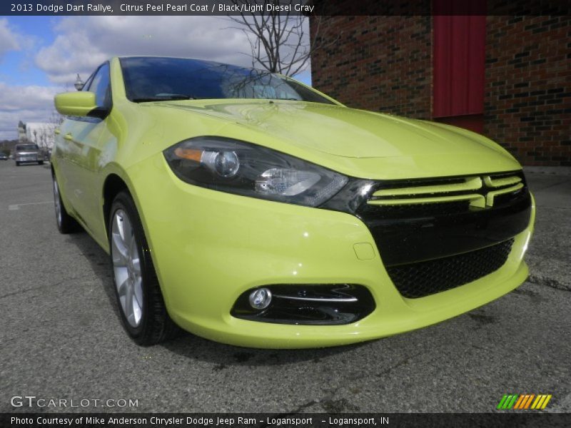 Citrus Peel Pearl Coat / Black/Light Diesel Gray 2013 Dodge Dart Rallye
