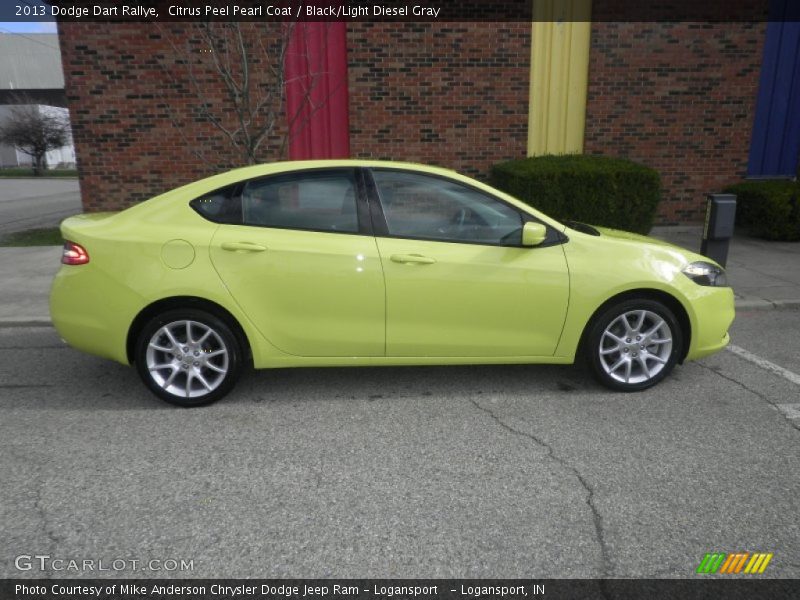 Citrus Peel Pearl Coat / Black/Light Diesel Gray 2013 Dodge Dart Rallye