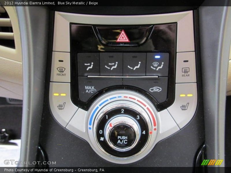 Blue Sky Metallic / Beige 2012 Hyundai Elantra Limited