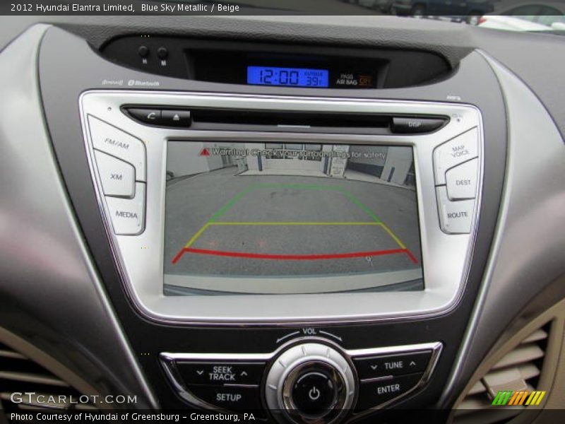 Blue Sky Metallic / Beige 2012 Hyundai Elantra Limited