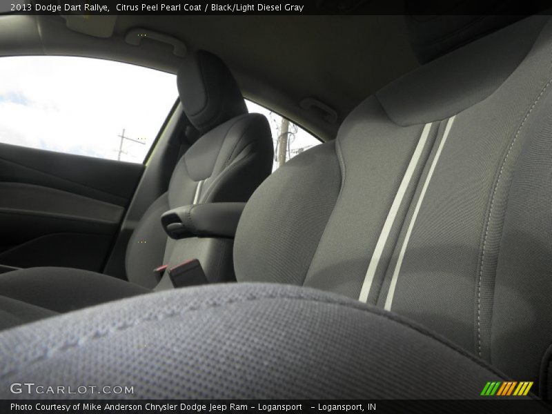 Citrus Peel Pearl Coat / Black/Light Diesel Gray 2013 Dodge Dart Rallye
