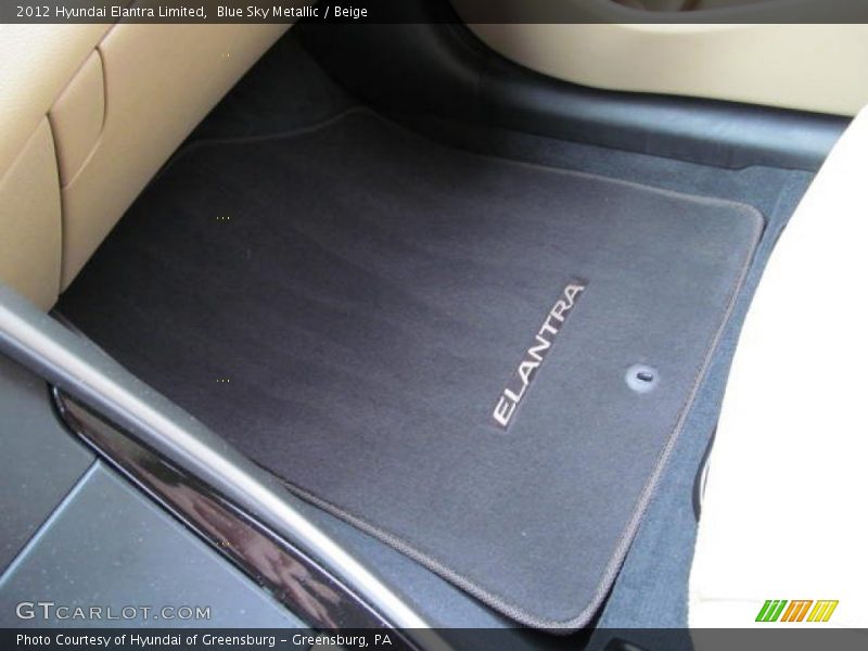 Blue Sky Metallic / Beige 2012 Hyundai Elantra Limited