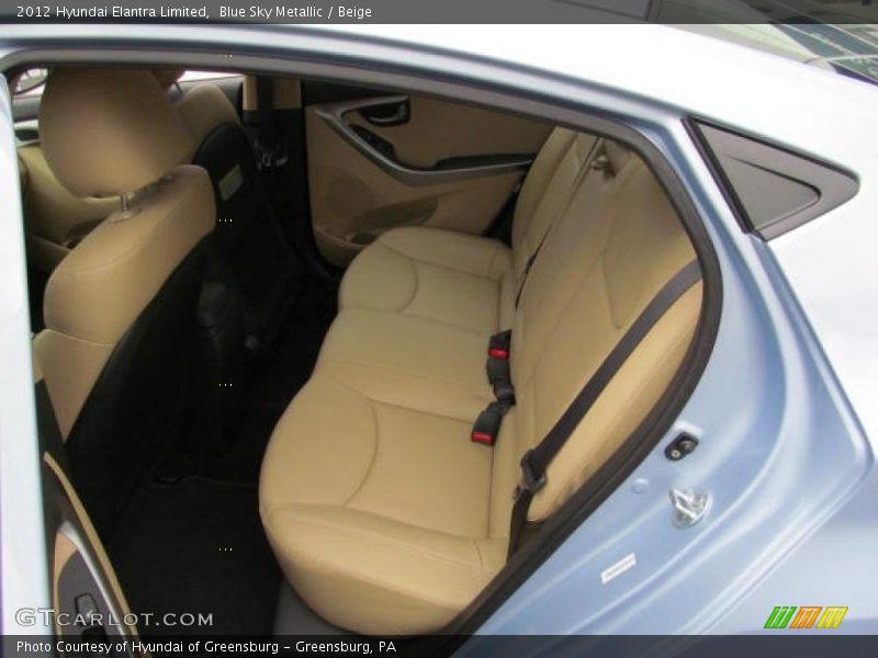 Blue Sky Metallic / Beige 2012 Hyundai Elantra Limited