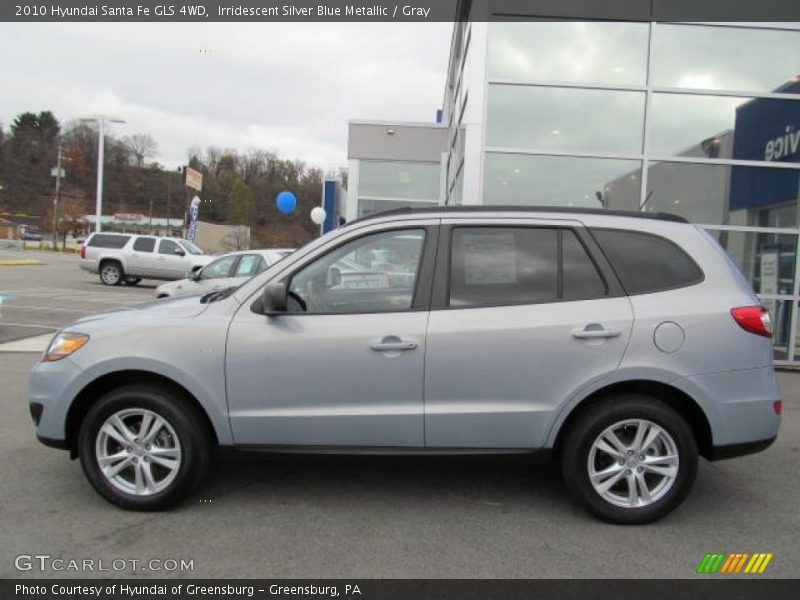 Irridescent Silver Blue Metallic / Gray 2010 Hyundai Santa Fe GLS 4WD