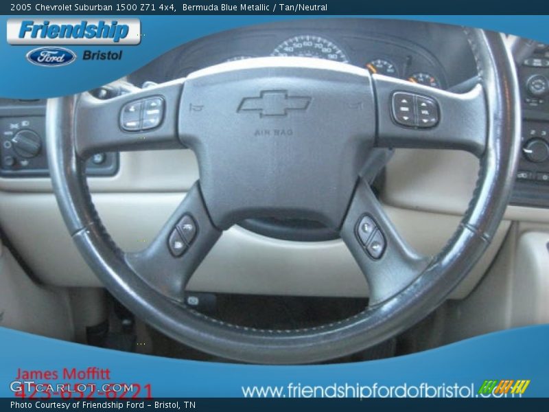 Bermuda Blue Metallic / Tan/Neutral 2005 Chevrolet Suburban 1500 Z71 4x4