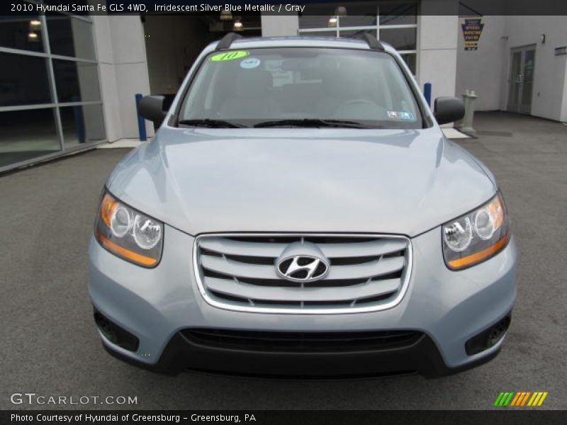 Irridescent Silver Blue Metallic / Gray 2010 Hyundai Santa Fe GLS 4WD