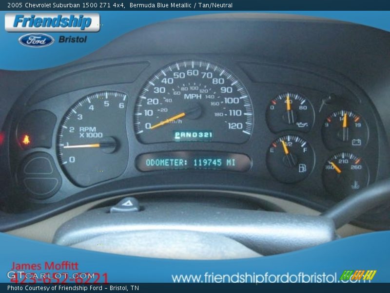 Bermuda Blue Metallic / Tan/Neutral 2005 Chevrolet Suburban 1500 Z71 4x4