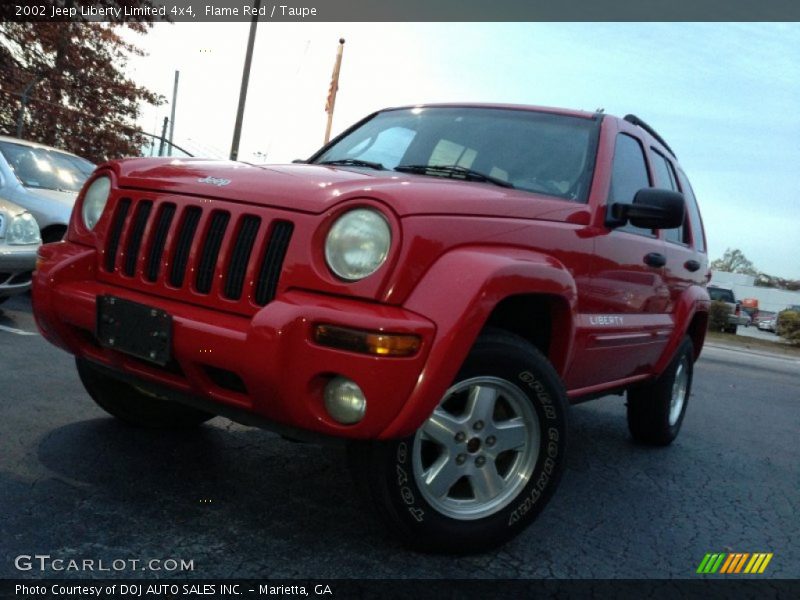 Flame Red / Taupe 2002 Jeep Liberty Limited 4x4