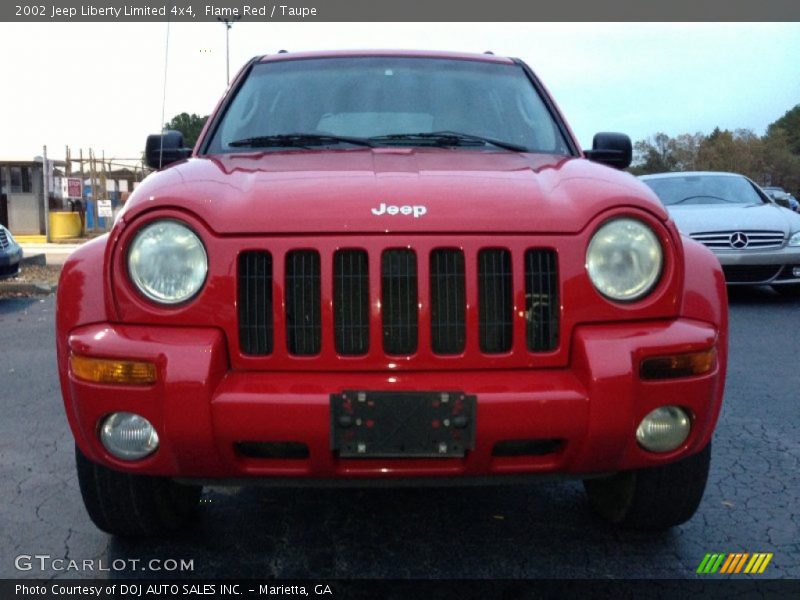 Flame Red / Taupe 2002 Jeep Liberty Limited 4x4