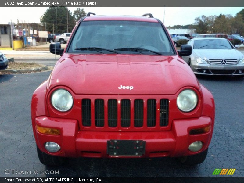 Flame Red / Taupe 2002 Jeep Liberty Limited 4x4