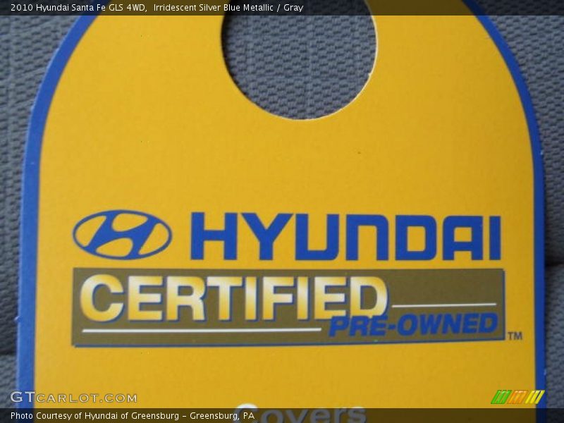 Irridescent Silver Blue Metallic / Gray 2010 Hyundai Santa Fe GLS 4WD