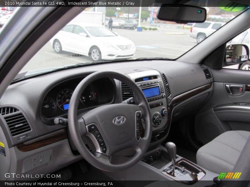 Irridescent Silver Blue Metallic / Gray 2010 Hyundai Santa Fe GLS 4WD